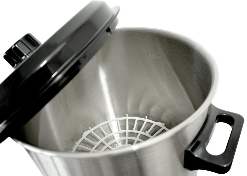 Stérilisateur électrique ABC 27 litres en acier émaillé avec minuterie et  robinet pour bocaux de conserves cuisine et boissons chaudes - Tom Press