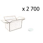 Carton de 2700 capsules blanches de 48 mm