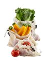 3 Sacs à fruits et légumes réutilisable 100% coton Taille M