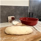 Moule à pain artisan miche et gros pain en céramique rouge Grand Cru Emile Henry + grignette OFFERTE