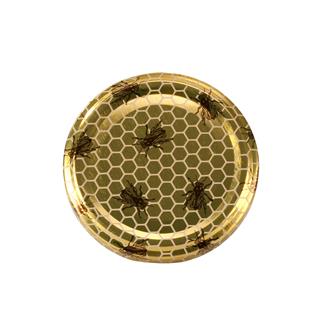 63-mm-Twist-off-Deckel für Honigglas, Biene, 10 Stück