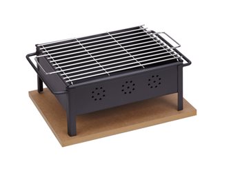 Barbecue de table 30x25 cm acier grille inox