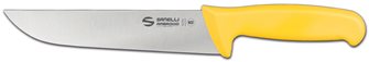 Couteau de boucher Sanelli Ambrogio inox 22 cm manche jaune
