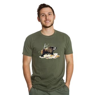 Tee shirt kaki XL chasse sanglier de Bartavel Nature