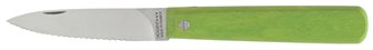 Couteau de poche pliant inox et manche bois de charme vert fabriqué en France