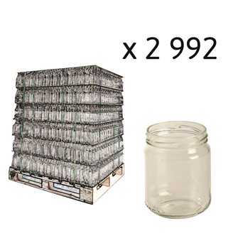 Pot à miel en verre  228 ml par palette de 2 992